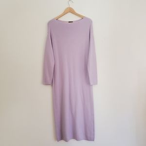 Lavender sweater dress.